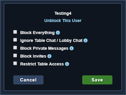 Block Options